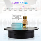20cmTwo-Way Turntable Display Stand Video Shooting Props Turntable, White   Mirror, Black Mirror, Black+Black Velvet, White + White Velvet, White Bottom Black Velvet