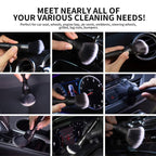 Car Air Conditioner Outlet Brush Interior Cleaning Soft Brush, Small+Large Black, Small+Large Blue, Small+Large Red