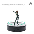 15cm Adjustable Speed Rotating Display Stand Props Turntable, White Mirror, Black Mirror, White Velvet, Black Velvet