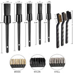Car Wash Detail Brush Short Shank Tire Brush, 9 PCS / Set