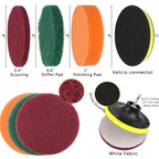 Car Tire Slits Multi-Function Cleaning Brush, 23 PCS / Set