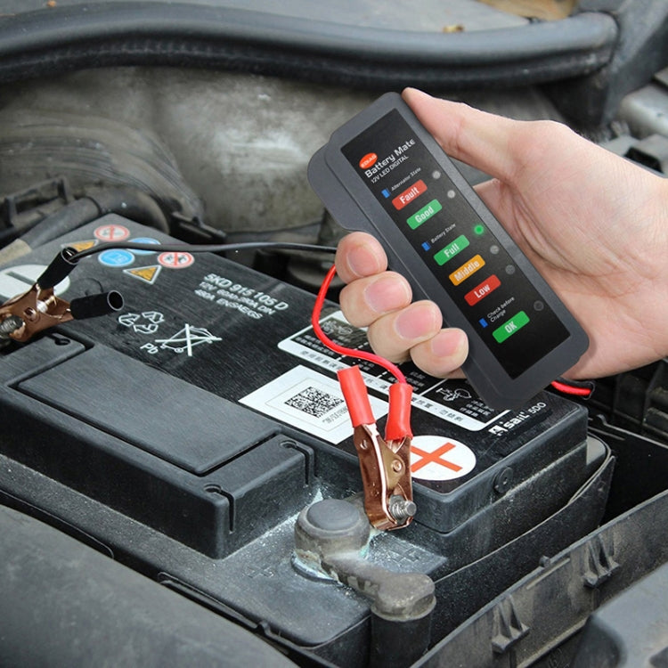 12V Automotive Battery Tester Fault Diagnosis Instrument, Clip