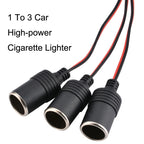 1 To 3 Car High-power Cigarette Lighter, 3 Holes Cigarette Lighter