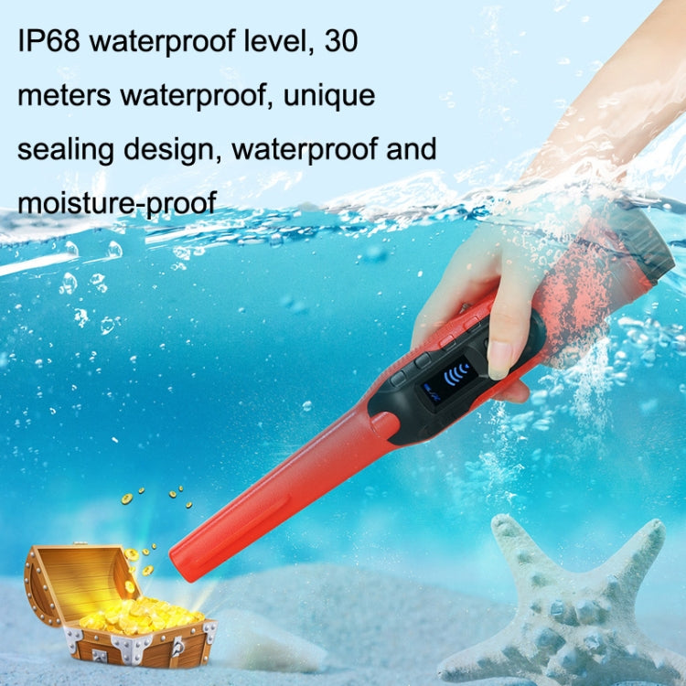 HS-11 Outdoor Handheld Treasure Hunt Small Metal Detector Positioning Rod, Black Purple, Red Black