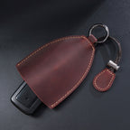 18Y-009 Vintage Handmade Leather Car Pull-Out Key Case, Plant Tanned Leather, Oil Wax Skin Olive Green, Oil Wax Skin Blue, Oil Wax Skin Tea, Oil Wax Skin Camel