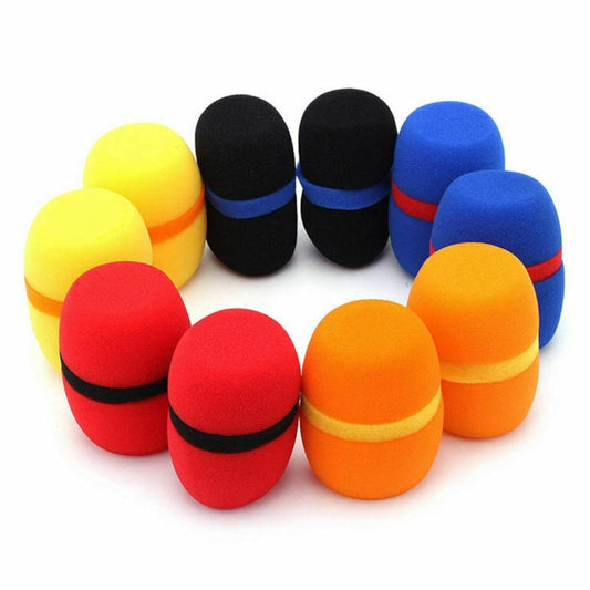 10 PCS Handheld Dust Proof Soft Sponge Microphone Cover