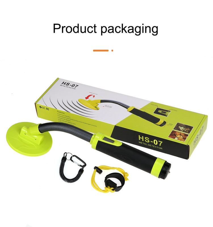 HS-07 Handheld Treasure Hunt Metal Detector Positioning Rod, Orange, Green