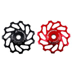 MEROCA Ceramic Bearing Mountain Bike Guide Wheel, 11T Black, 11T Red, 13T Black, 13T Red