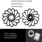 MEROCA Ceramic Bearing Mountain Bike Guide Wheel, 11T Black, 11T Red, 13T Black, 13T Red