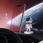 TOPFREE Astronaut Car Bracket Magnetic Adhesive Paste Navigation Car Phone Bracket, White, Black