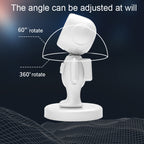 TOPFREE Astronaut Car Bracket Magnetic Adhesive Paste Navigation Car Phone Bracket, White, Black