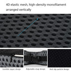 Thickened Breathable Memory Foam Car Seat Cushion, QFC047 Black, QFC047 Gray