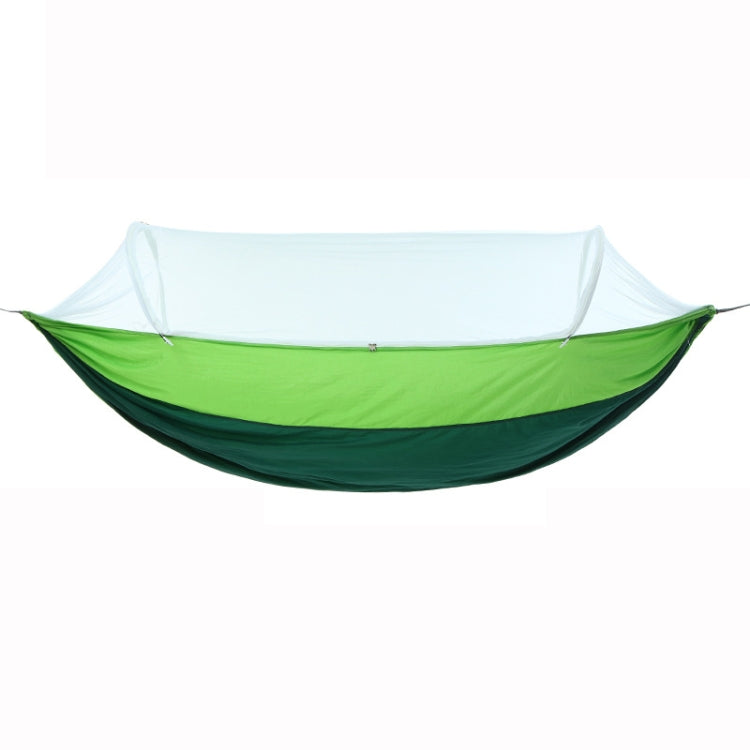 Outdoor Camping Anti-Mosquito Quick-Opening Hammock, Spec:, Single (Blue+Sky Blue), Single (Fruit Green+Ink Green), Single (Pink+Sky Blue), Single (Army Green), Single (Camel Color), Single (Gray+Orange), Double (Blue+Sky Blue)                         ...