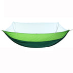 Outdoor Camping Anti-Mosquito Quick-Opening Hammock, Spec:, Single (Blue+Sky Blue), Single (Fruit Green+Ink Green), Single (Pink+Sky Blue), Single (Army Green), Single (Camel Color), Single (Gray+Orange), Double (Blue+Sky Blue)                         ...