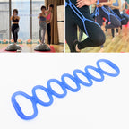 Jelly Seven-Hole Elastic Silicone Yoga Resistance Band, Blue, Orange, Rose Red, Yellow
