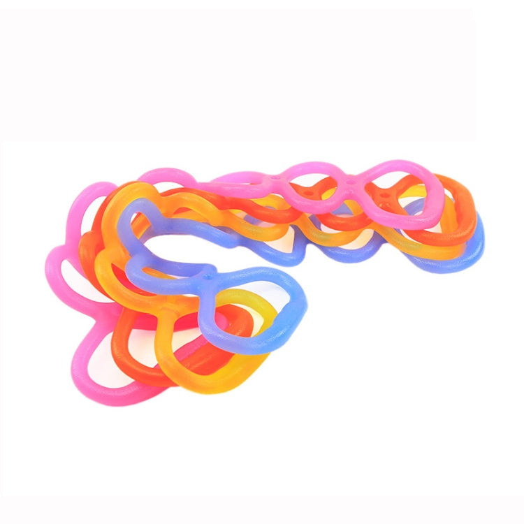 Jelly Seven-Hole Elastic Silicone Yoga Resistance Band, Blue, Orange, Rose Red, Yellow