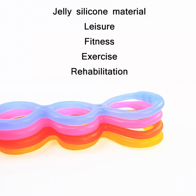 Jelly Seven-Hole Elastic Silicone Yoga Resistance Band, Blue, Orange, Rose Red, Yellow