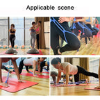 Jelly Seven-Hole Elastic Silicone Yoga Resistance Band, Blue, Orange, Rose Red, Yellow