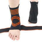 Nylon Sports Compression Striped Bandage Ankle Support, S, M, L, XL