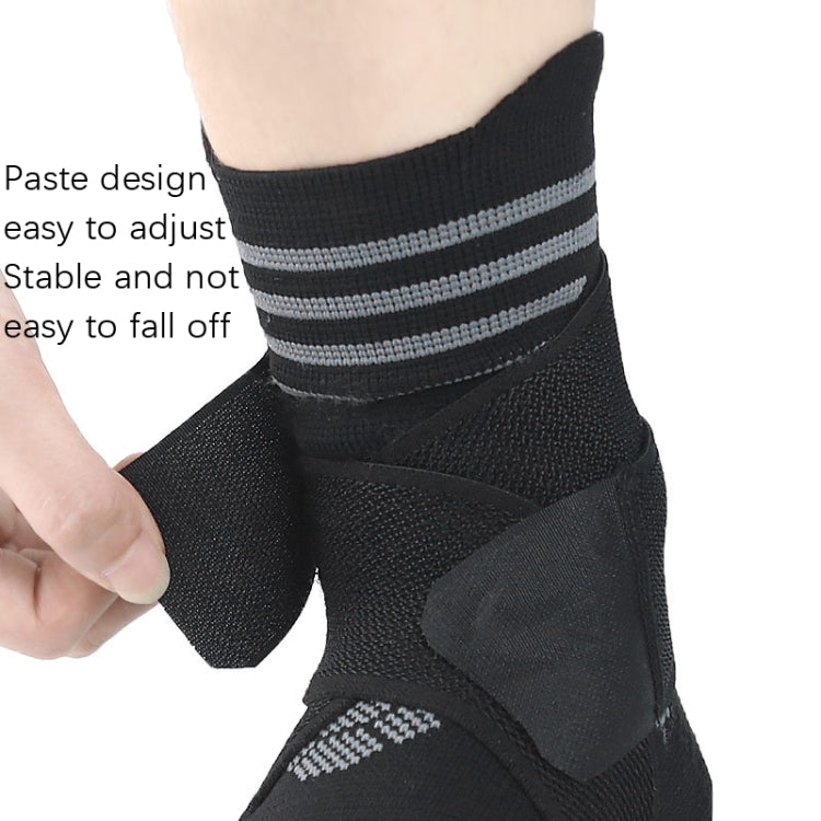 Nylon Sports Compression Striped Bandage Ankle Support, S, M, L, XL