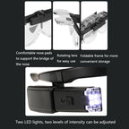 11642DC Multi-magnification Glasses-type Maintenance Rechargeable Magnifying Glass, 11642DC