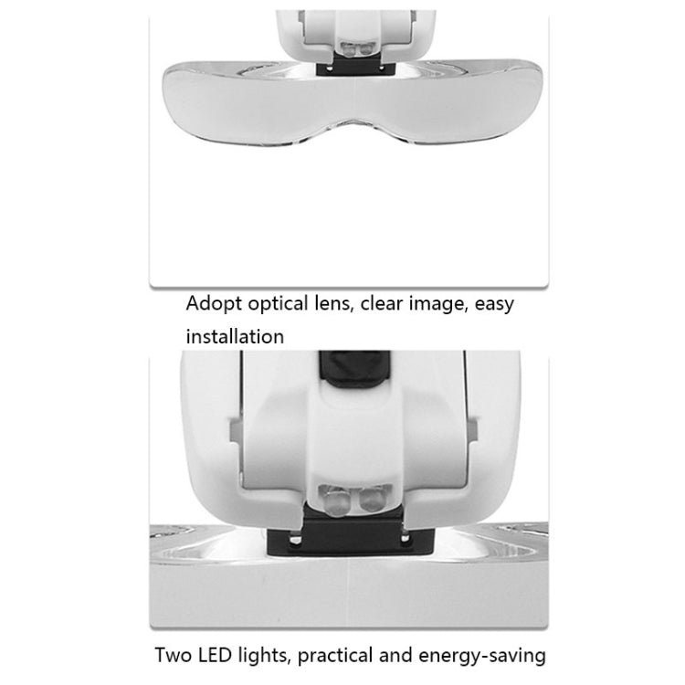 9892B2 1X / 1.5X / 2X / 2.5X / 3.5X Multifunctional Head Mounted Magnifier, 9892B2