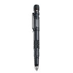 P08 Outdoor LED With Flashing Tungsten Steel Window Breaking Self-Defense Pen, Black, Gold, Grey