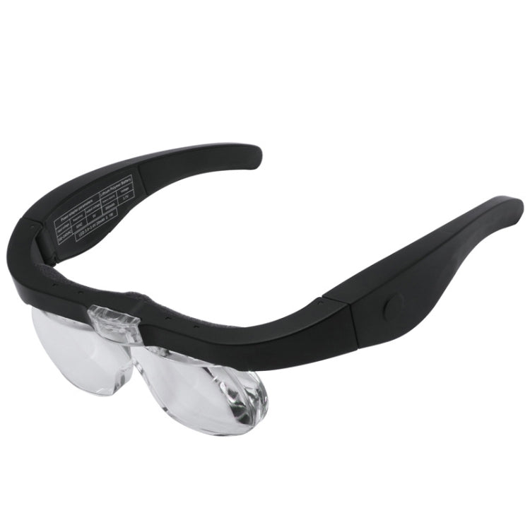 11537DC 1.5X / 2.5X / 3.5X / 5X Rechargeable LED Light Glasses Magnifier, 11537DC