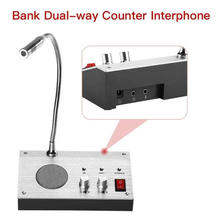ZHUDELE ZDL-9908 Window Two-way Walkie-talkie Bank/Hospital/Station/Counter Microphone Amplifier,EU Plug, US Plug, EU Plug, UK Plug