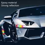 4pcs /Set Car Safety Warning Reflective Anti-Strike Stickers, Epoxy Fluorescent Green, Epoxy White, Epoxy Red, Epoxy Golden Yellow, Epoxy Blue, Epoxy Colorful