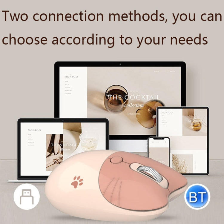M3 3 Keys Cute Silent Laptop Wireless Mouse, Spec:, Wireless Version (Vitality Pink), Wireless Version (Dream Blue), Wireless Version (Milk Tea), Bluetooth Wireless Version (Milk Tea), Bluetooth Wireless Version (Pink), Bluetooth Wireless Version (Red)...