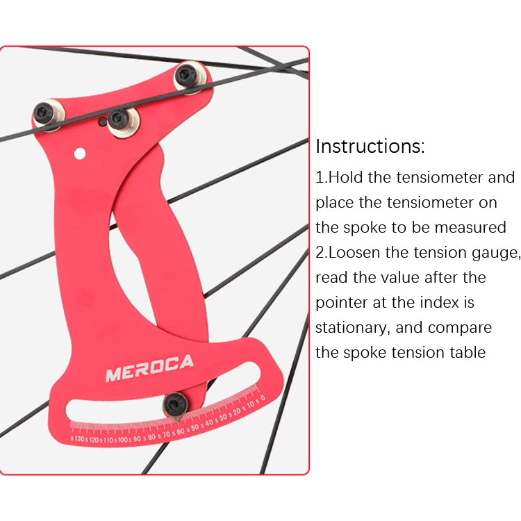 MEROCA Bicycle Ring Calibration Tool Spoke Tension Tube Wheel Set Steel Wire, Black, Red, Colorful, Black+Wrench, Red+Wrench, Colorful+Wrench