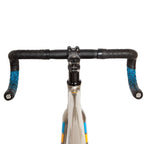 JH085 Chrysanthemum Pattern Shock Absorption Gradient Color Bicycle Handlebar, Black Bottom White Print, Black Bottom Red Print, Black Bottom Fluorescent Yellow Printing, Black Bottom Pink Printing, Black Bottom Blue Printing, Black Bottom Cyan Print  ...