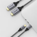 QGeeM QG-UA09 Type-C To HDMI Cable, 1.2m, 1.8m, 3m