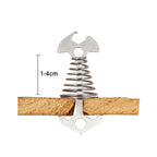 5 PCS 4 in 1 Outdoor Camping Fishbone Nail Spring Hook Wind Rope Buckle