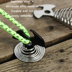 5 PCS 4 in 1 Outdoor Camping Fishbone Nail Spring Hook Wind Rope Buckle