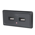 12V24V Route Bus Dual USB Charging Input Car Charger, Blue Light, Green Light, Red Light