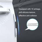 4 PCS Car Door Anti-Static Silicone Airbag Anti-Collision Strip, Black, White, Transparent