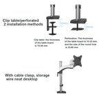 Gibbon Mounts FE112 Aluminum Alloy Lifting and Rotating LCD Computer Monitor Bracket, Clip Table, Perforation