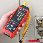 TASI Contact Temperature Meter K-Type Thermocouple Probe Thermometer, Style:, TA612A Single Channel, TA612B Dual Channels, TA612C 4 Channels