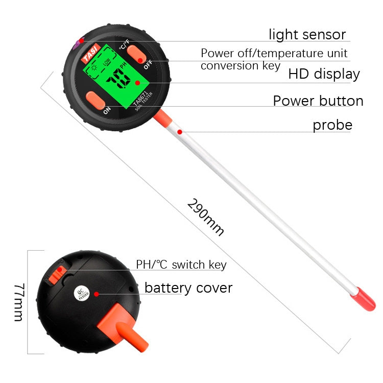 TASI Soil Test Instrument PH Test Pen Home PH Test Instrument, TA8671, TA8672
