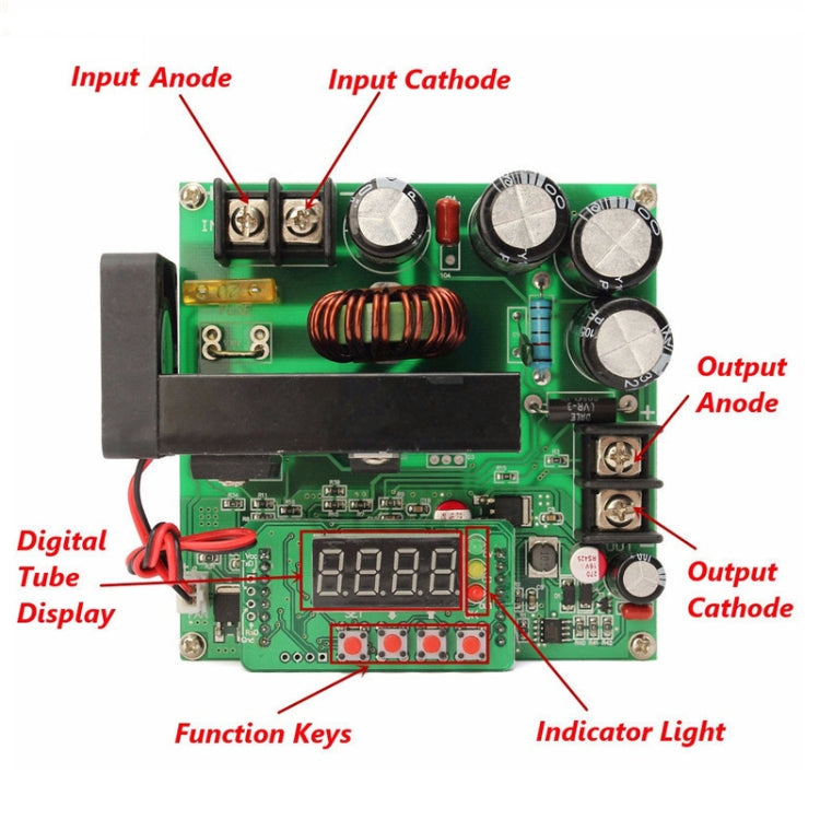 High Power DC-DC Adjustable Boost Module Digital Boost Circuit Board, DC-DC
