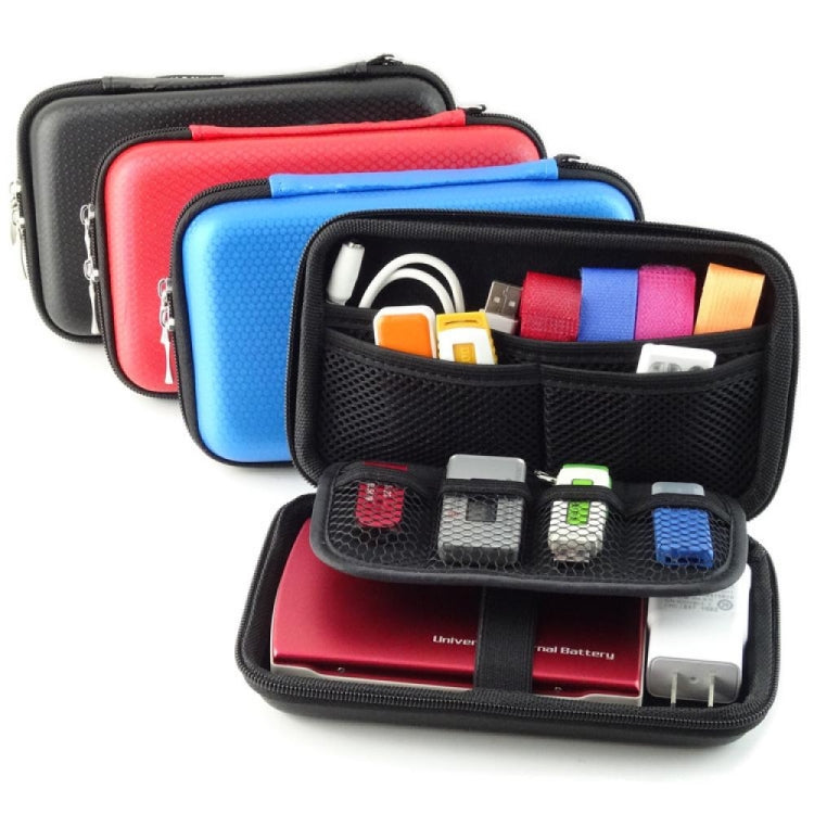 GH1302 EVA Hard Shell Hard Drive Bag Digital Storage Bag, GH1302 Red, GH1302 Blue