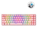 ZIYOU LANG T8 68 Keys RGB Luminous Gaming Mechanical Keyboard, Cable Length:1.6m, T8 Pink Green Shaft, T8 Purple Green Shaft, T8 Black Green Shaft, T8 Black Tea Shaft, T8 White Green Shaft, T8 White Red Shaft, T8 Blue Green Shaft