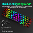 ZIYOU LANG T8 68 Keys RGB Luminous Gaming Mechanical Keyboard, Cable Length:1.6m, T8 Pink Green Shaft, T8 Purple Green Shaft, T8 Black Green Shaft, T8 Black Tea Shaft, T8 White Green Shaft, T8 White Red Shaft, T8 Blue Green Shaft
