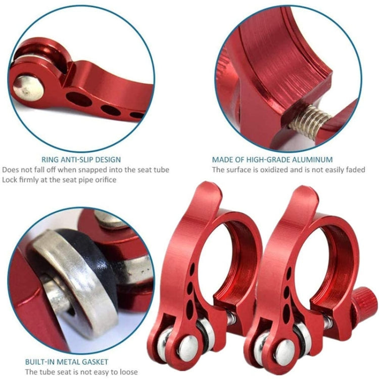 5 PCS Bicycle Accessories Quick Release Clip Road Bike Seatpost Clamp, 28.6mm, 31.8mm, 34.9mm