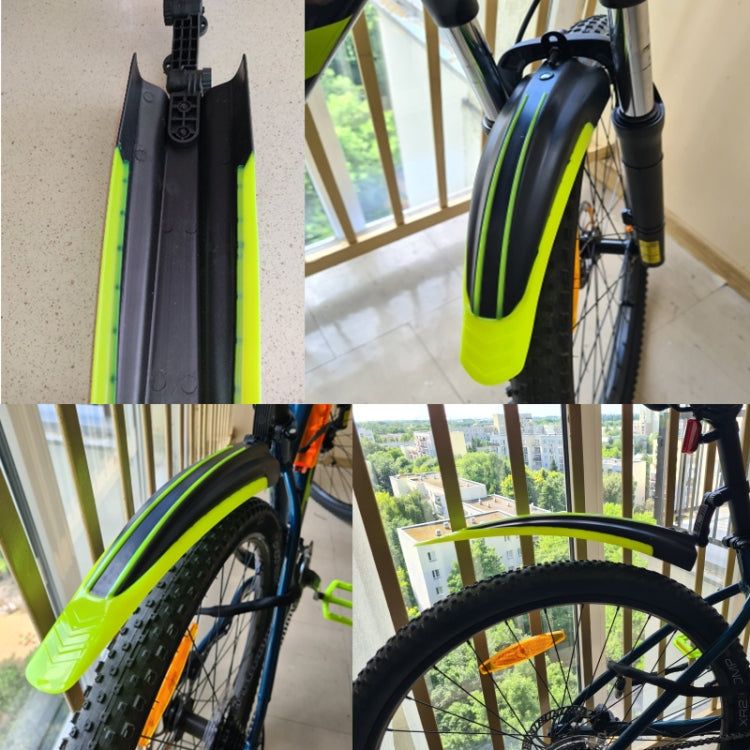 1 Set  Dual Color Bicycle Mudguard Mountain Bike Fenders Set, Black Red, All Black, Dark Blue, Black Light Blue, Black Green, Black and White, Dark Grey, Black Yellow