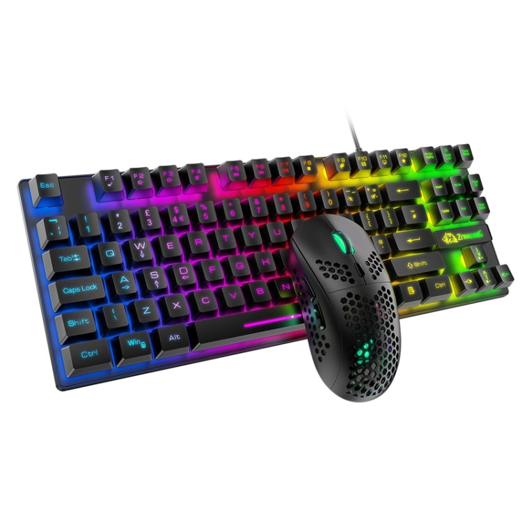 ZIYOU LANG T2 88 Keys Gaming Mechanical Luminous Keyboard and Mouse Set, Cable Length: 1.6m, T2 Blue, T2 Black, T2 White