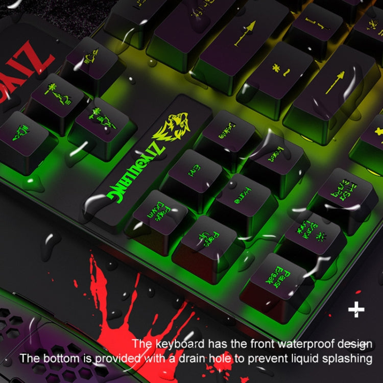 ZIYOU LANG T2 88 Keys Gaming Mechanical Luminous Keyboard and Mouse Set, Cable Length: 1.6m, T2 Blue, T2 Black, T2 White