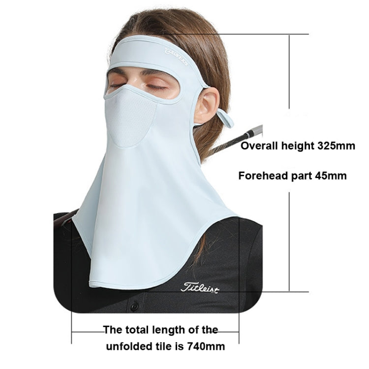 GOLOVEJOY Summer Ice Silk Sunscreen Face Shield  Ladies Outdoor Neck Protection Veil, Neck Protection Pink, Neck Protection Gray, Neck Protection Blue, Neck Protection White, Neck Protection Purple
